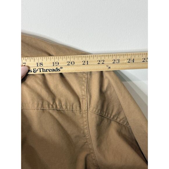 Sonoma Chore Coat Men XXL Tan Brown Corduroy Collar Flannel Lined Full Zip - Picture 10 of 10
